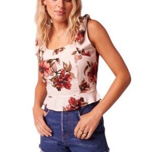 B O G Collective Bohemian Tank Size Medium Rayon Smocked Back NWT Band of Gypsie